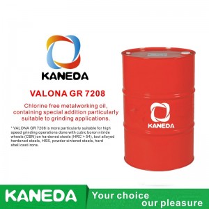KANEDA VALONA GR 7208 Не содержащее хлора масло для металлообработки, содержащее специальные добавки, особенно подходящие для шлифования.