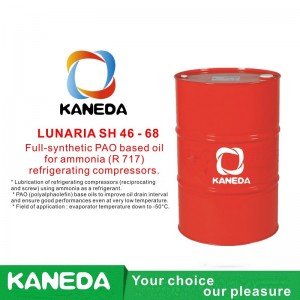 KANEDA LUNARIA SH 46 - 68 Полностью синтетическое масло на основе ПАО для аммиачных (R 717) холодильных компрессоров.